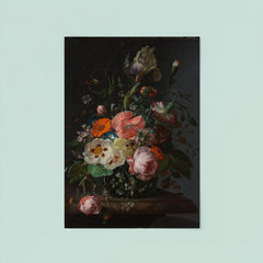 Still Life with Flowers on a Marble Tabletop by Rachel Ruysch, 1716 poster 8