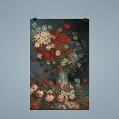Still Life with Meadow Flowers and Roses by Vincent van Gogh, 1886-1887 poster 9