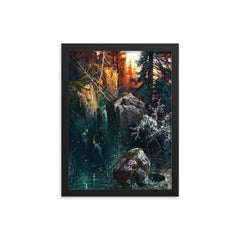 Stranger Things by Georg Janny framed print on a plain backdrop in size 12"x16".
