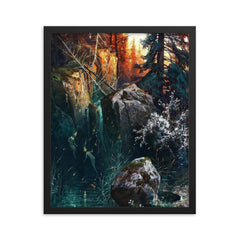 Stranger Things by Georg Janny framed print on a plain backdrop in size 16"x20".