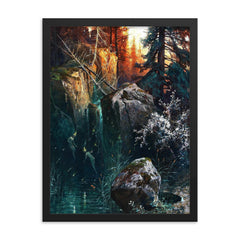 Stranger Things by Georg Janny framed print on a plain backdrop in size 18"x24".