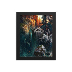 Stranger Things by Georg Janny framed print on a plain backdrop in size 8"x10".