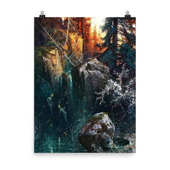 Stranger Things by Georg Janny poster on a plain backdrop in size 8"x10".