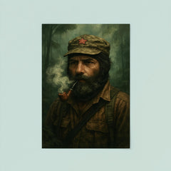 Subcomandante Marcos in jungle mist and pipe smoke poster 8