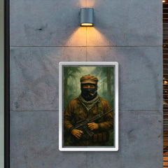 Subcomandante Marcos in jungle mist poster 2