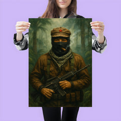 Subcomandante Marcos in jungle mist poster 3