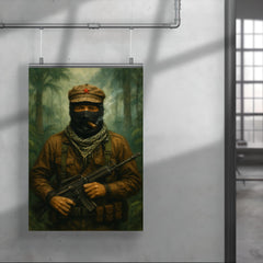 Subcomandante Marcos in jungle mist poster 4
