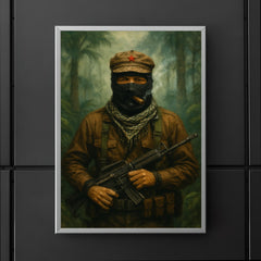 Subcomandante Marcos in jungle mist poster 5