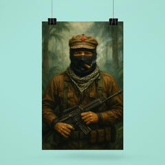 Subcomandante Marcos in jungle mist poster 6