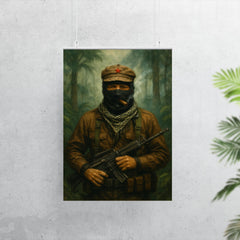 Subcomandante Marcos in jungle mist poster 7