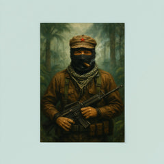 Subcomandante Marcos in jungle mist poster 8