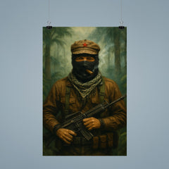 Subcomandante Marcos in jungle mist poster 9