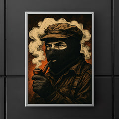 Subcomandante Marcos in pipe smoke and balaclava poster 5