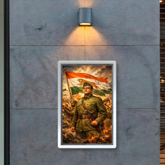 Subhas Chandra Bose in Azad Hind command poster 2