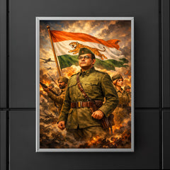 Subhas Chandra Bose in Azad Hind command poster 5