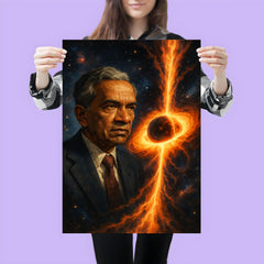 Subrahmanyan Chandrasekhar and collapsing stars poster 3