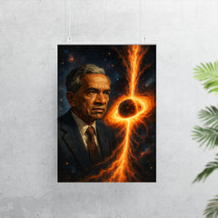 Subrahmanyan Chandrasekhar and collapsing stars poster 7