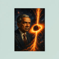 Subrahmanyan Chandrasekhar and collapsing stars poster 8