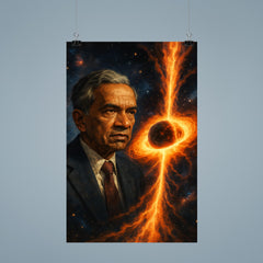 Subrahmanyan Chandrasekhar and collapsing stars poster 9