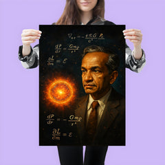 Subrahmanyan Chandrasekhar under stellar equations poster 3