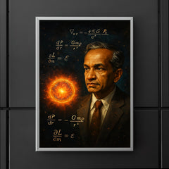 Subrahmanyan Chandrasekhar under stellar equations poster 5