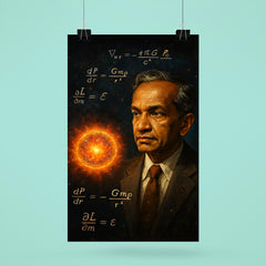 Subrahmanyan Chandrasekhar under stellar equations poster 6