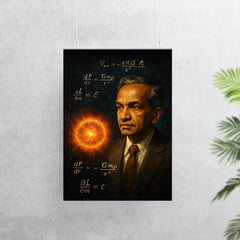 Subrahmanyan Chandrasekhar under stellar equations poster 7