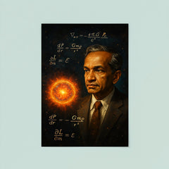 Subrahmanyan Chandrasekhar under stellar equations poster 8
