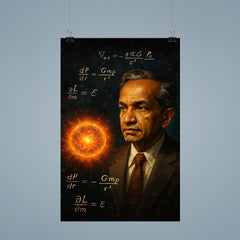 Subrahmanyan Chandrasekhar under stellar equations poster 9