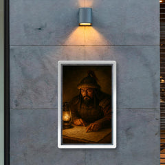 Subutai studying campaign routes under lamplight poster 2