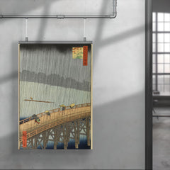 Sudden Shower over Shin-Ohashi Bridge  Hiroshige 1857 poster 4