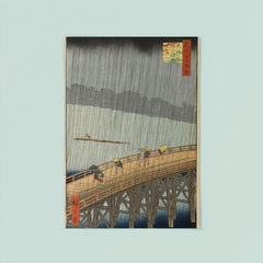 Sudden Shower over Shin-Ohashi Bridge  Hiroshige 1857 poster 8
