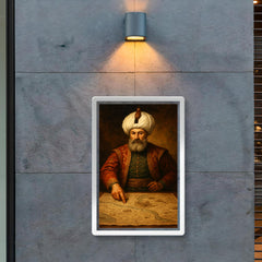 Suleiman the Magnificent over siege maps poster 2