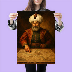 Suleiman the Magnificent over siege maps poster 3