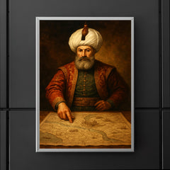 Suleiman the Magnificent over siege maps poster 5