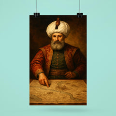 Suleiman the Magnificent over siege maps poster 6
