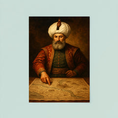 Suleiman the Magnificent over siege maps poster 8