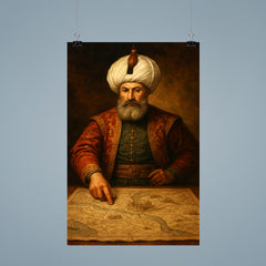 Suleiman the Magnificent over siege maps poster 9