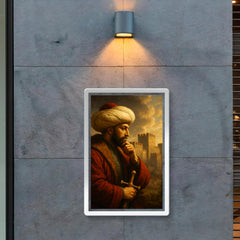 Sultan Mehmed II studying Constantinople walls poster 2