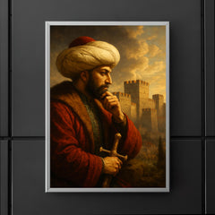 Sultan Mehmed II studying Constantinople walls poster 5