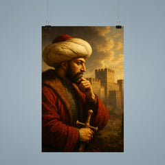 Sultan Mehmed II studying Constantinople walls poster 9