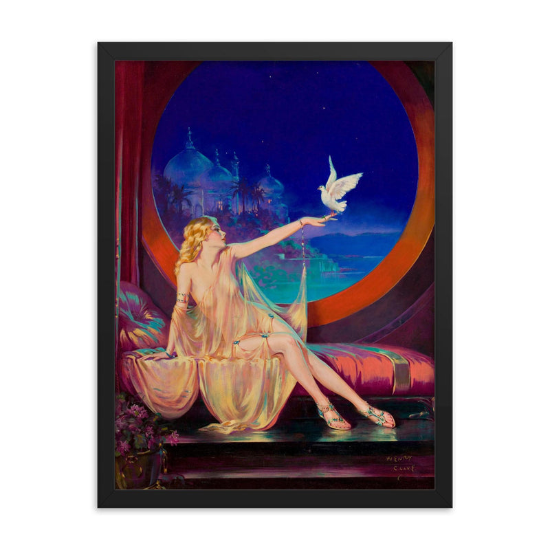 Sultana by Henry Clive, 1925 framed print on a plain backdrop in size 18