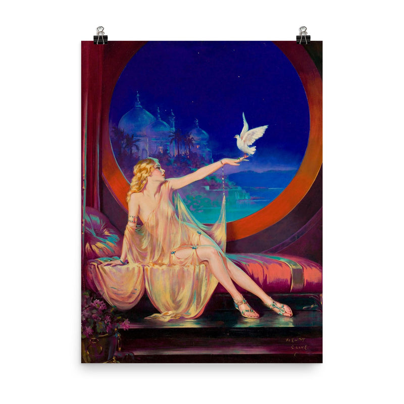 Sultana by Henry Clive, 1925 poster on a plain backdrop in size 8