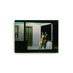 Summer Evening by Edward Hopper canvas print on a plain backdrop in size 12"x16".