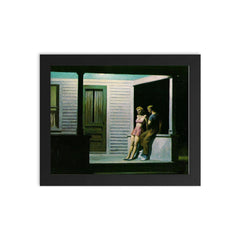 Summer Evening by Edward Hopper framed print on a plain backdrop in size 8"x10".