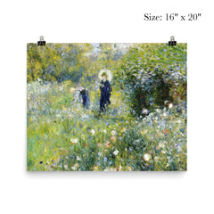 Summer Landscape, or Woman with a Parasol in a Garden by Pierre Auguste Renoir poster 2
