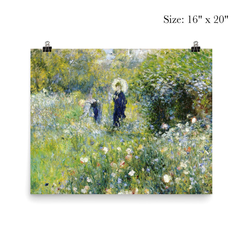 Summer Landscape, or Woman with a Parasol in a Garden by Pierre Auguste Renoir poster 2