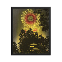 Summer Night by Kasamatsu Shiro framed print on a plain backdrop in size 16"x20".