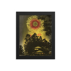 Summer Night by Kasamatsu Shiro framed print on a plain backdrop in size 8"x10".
