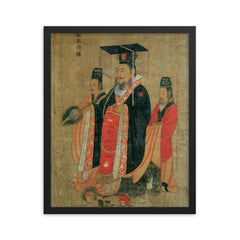 Sun Quan framed print on a plain backdrop in size 16"x20".